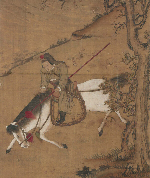 “Mulan Joins the Army” by Ming Dynasty artist Tang Yin (Public domain).